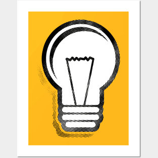 Idea light bulb Posters and Art